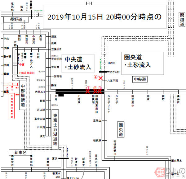 中央道経由で長野県と東京結ぶ高速バス あす一部で運行再開 被災箇所は一般道へ迂回 19年10月16日 エキサイトニュース