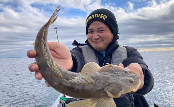 ハゼを使った泳がせ釣りで48cmマゴチをキャッチ【三重】魚礁周りの水深
