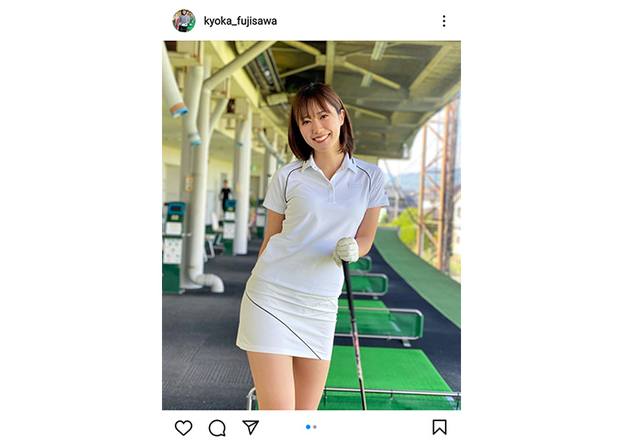 レースクイーン 藤澤響花 太ももチラリな超ミニ丈ゴルフウェアで美脚披露 22年6月5日 エキサイトニュース