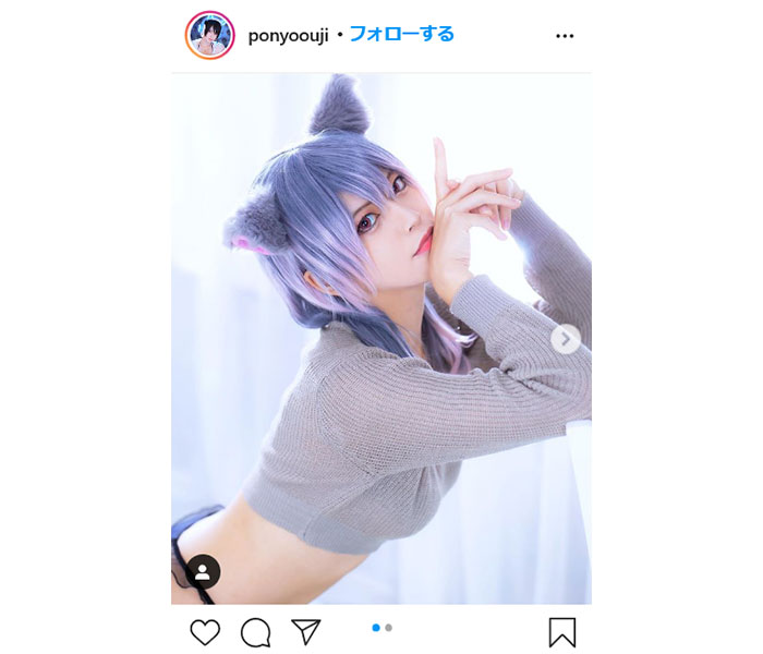 美ボディコスプレイヤー ぽにょ皇子がセクシーな狼コスプレ姿を披露 狼さんとの内緒だぞ 年8月23日 エキサイトニュース