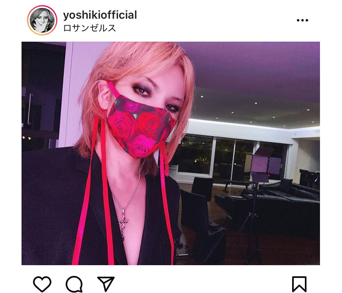X JAPAN YOSHIKI、着物ブランド「ヨシキモノ」使用のマスク姿を公開 