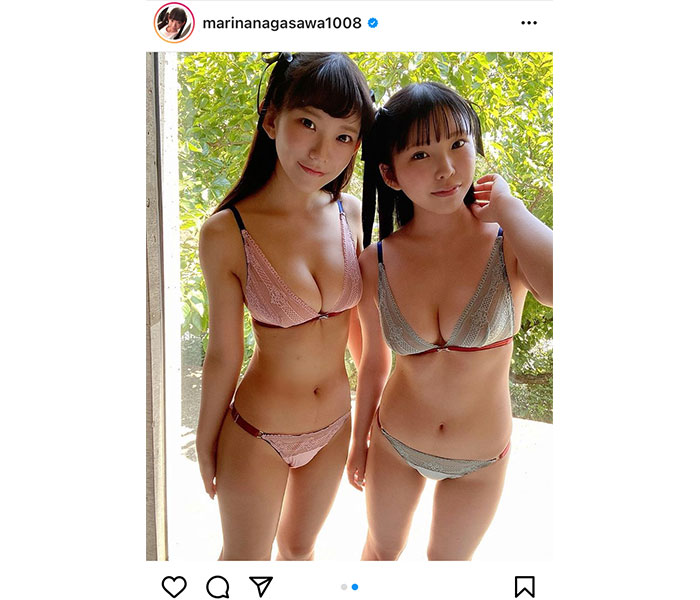 長澤茉里奈と長澤聖愛の美人姉妹ショットが「可愛い」と反響！ (2021年