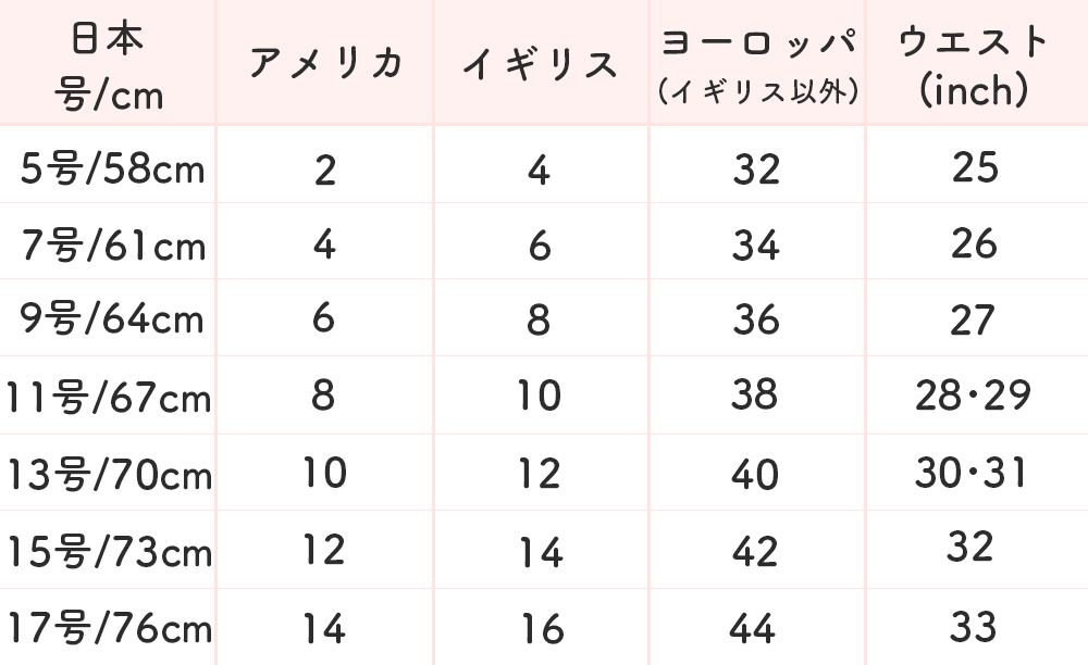 38ってs M 世界各国で異なる服や靴の サイズ表記 を徹底比較 ローリエプレス