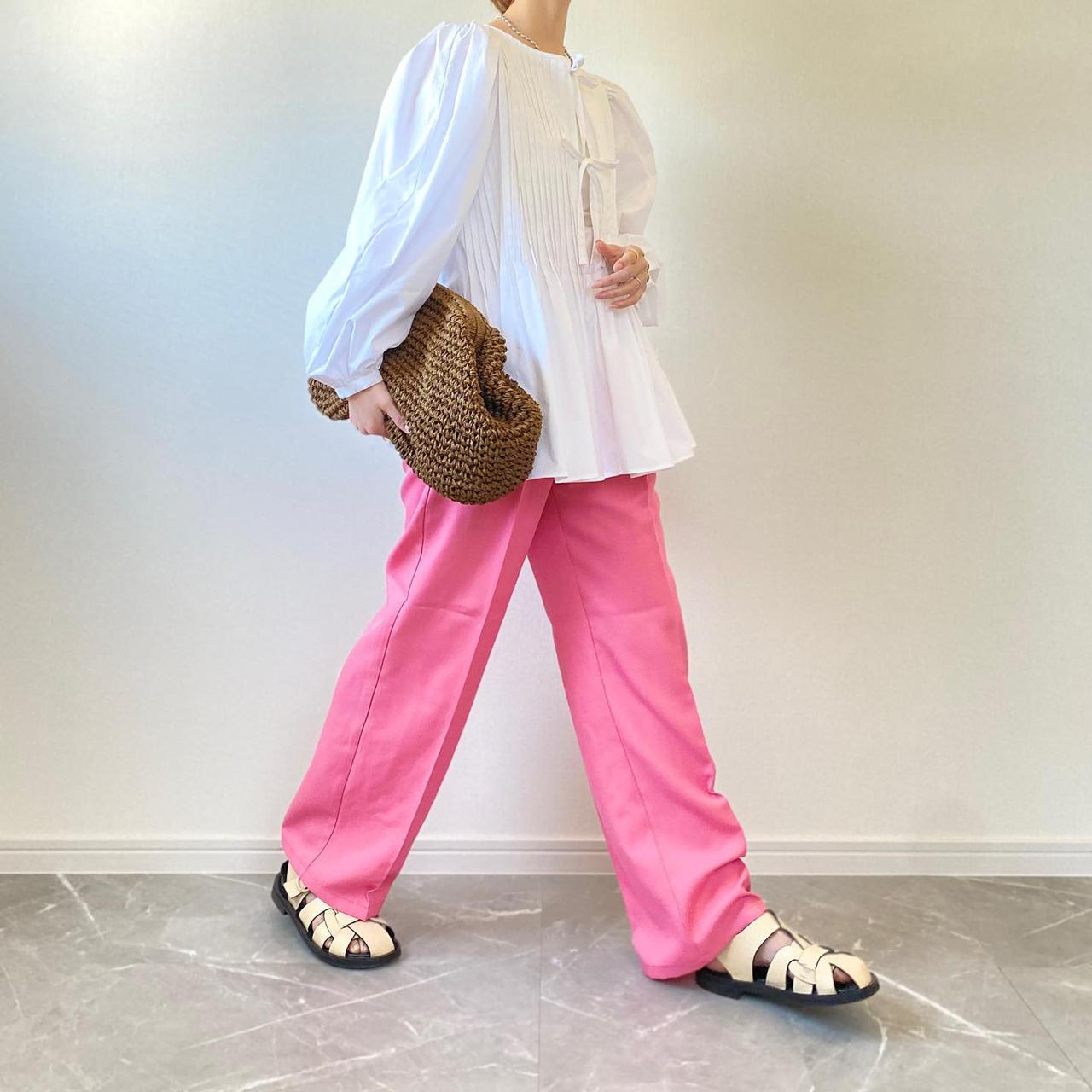 かなり高見え って Gu 穿きやすい 可愛い ピンクパンツ ローリエプレス