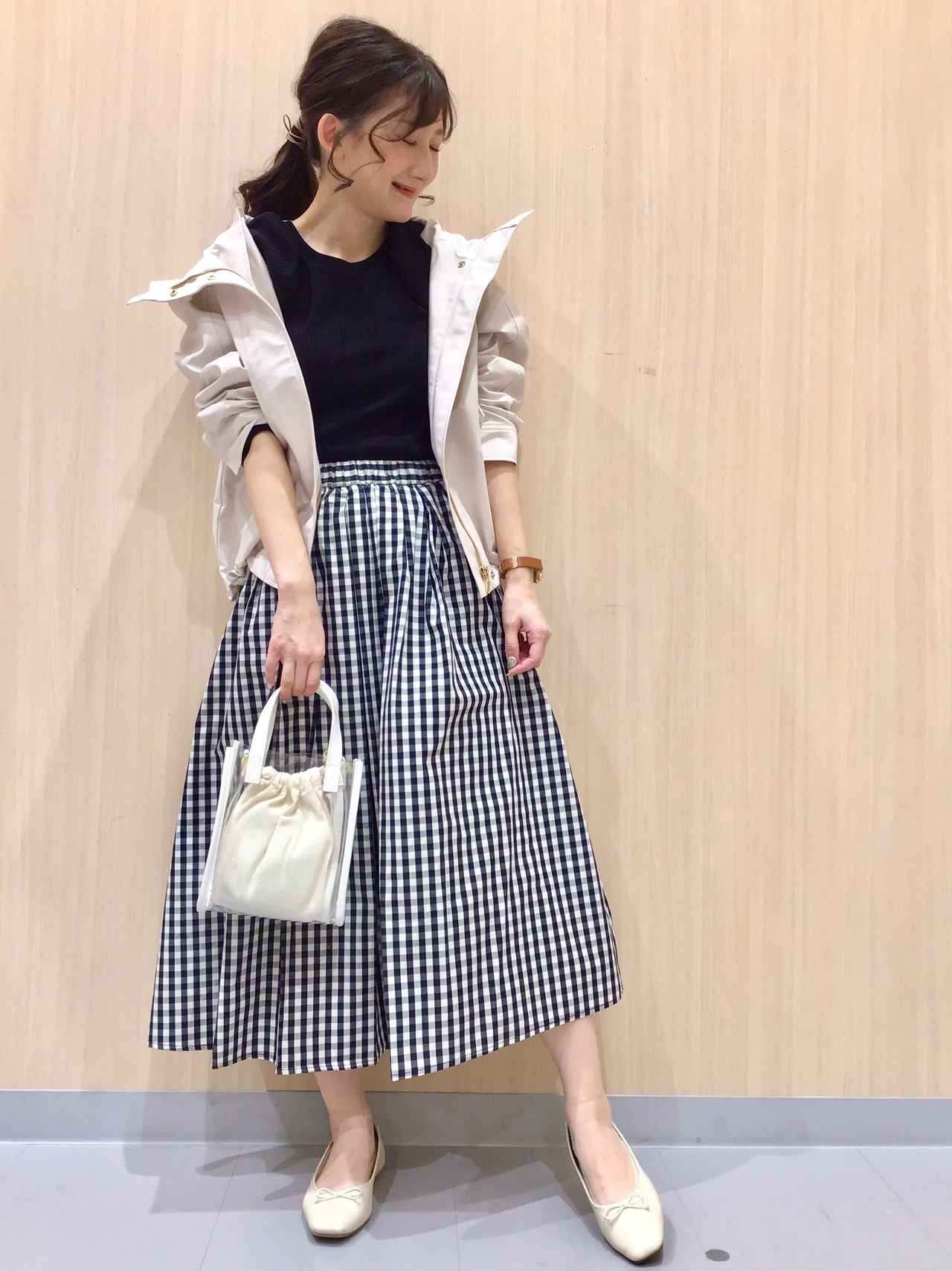 ジーユー GU ミニスカート サイズS ギンガムチェック - スカート