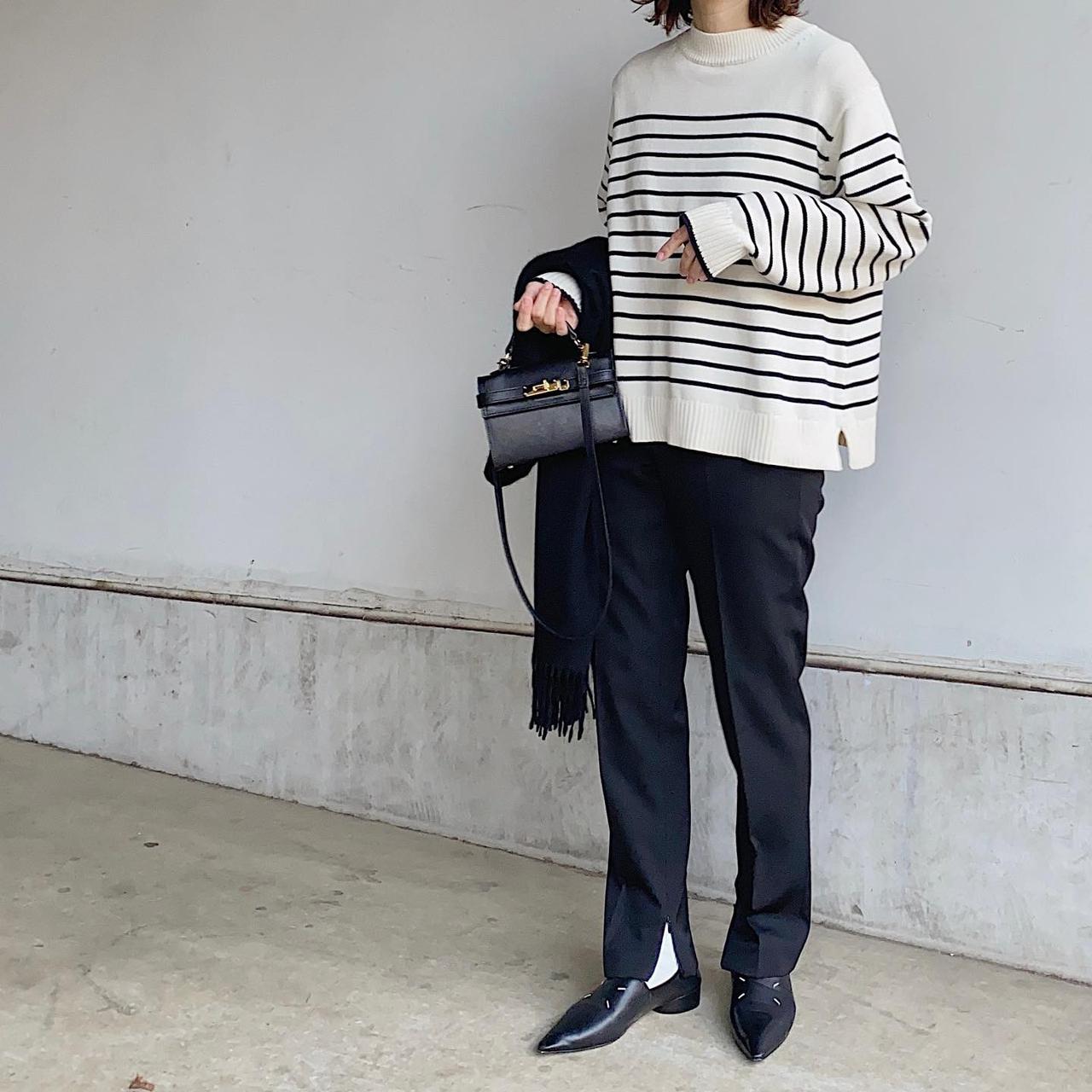 定番こそ可愛い ユニクロ どんなコーデにも合う 万能ニット ローリエプレス