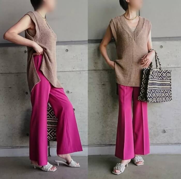 ピンクパンツの着回し術 Uniqlo 新作 ドレープパンツ でシティーガールに ローリエプレス