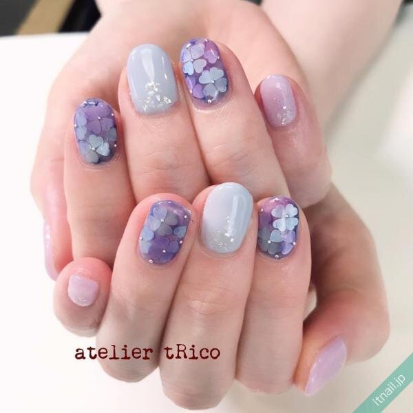 梅雨の時期にぴったり 指先から気分を上げる 紫陽花ネイル デザイン ローリエプレス