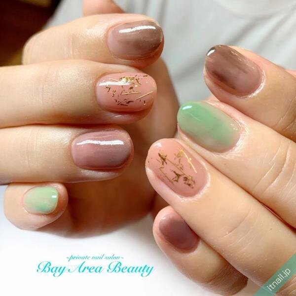 春を先取り ほんわかする ピンク グリーン のネイルデザイン帳 ローリエプレス