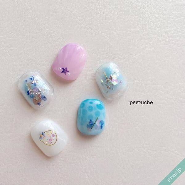 夏は3dシェルが主役の マーメイドネイル でキマり おすすめデザイン特集 ローリエプレス