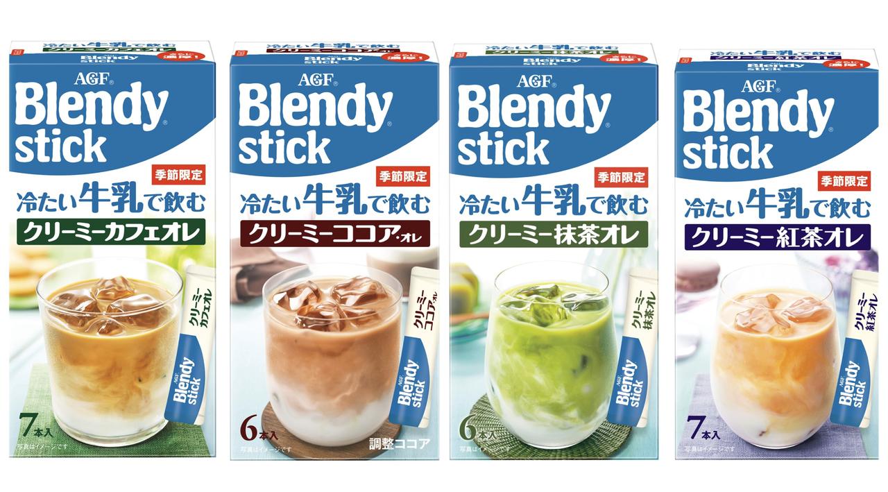 AGF ブレンディスティック冷たい牛乳で飲む ココア 紅茶抹茶カフェオレ33本