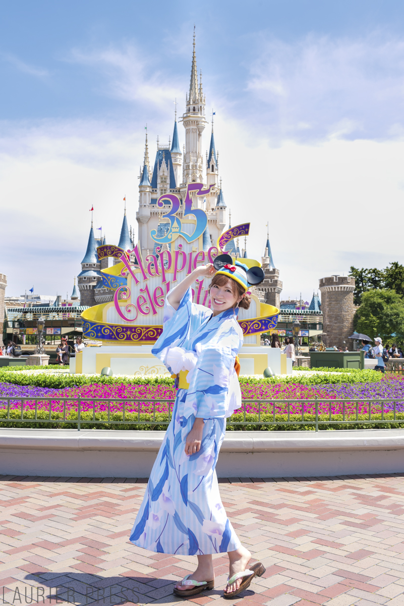 憧れの 浴衣ディズニー あいにゃんと浴衣で巡るフォトスポット ローリエプレス