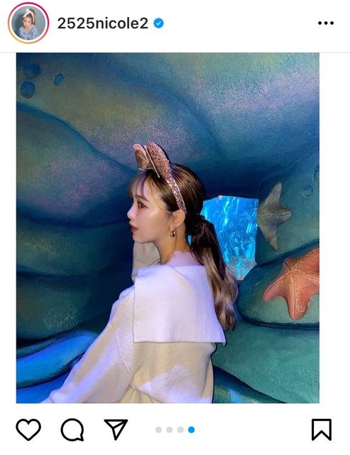 藤田ニコル カチューシャ姿のディズニーショットに まってかわいすぎる チラ見せ最高 と反響 ローリエプレス