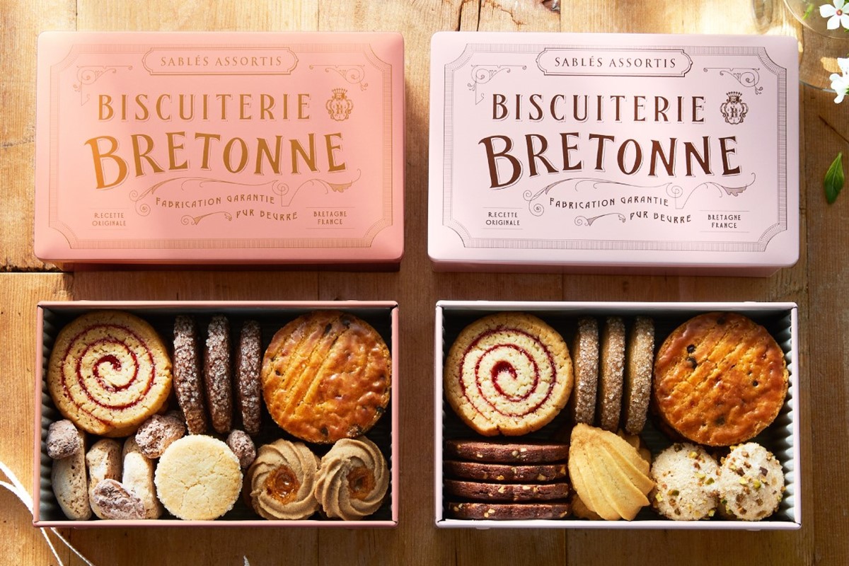 梅田 ブルトンヌ のクッキー缶 ピンク缶 が2色になって限定登場 ローリエプレス