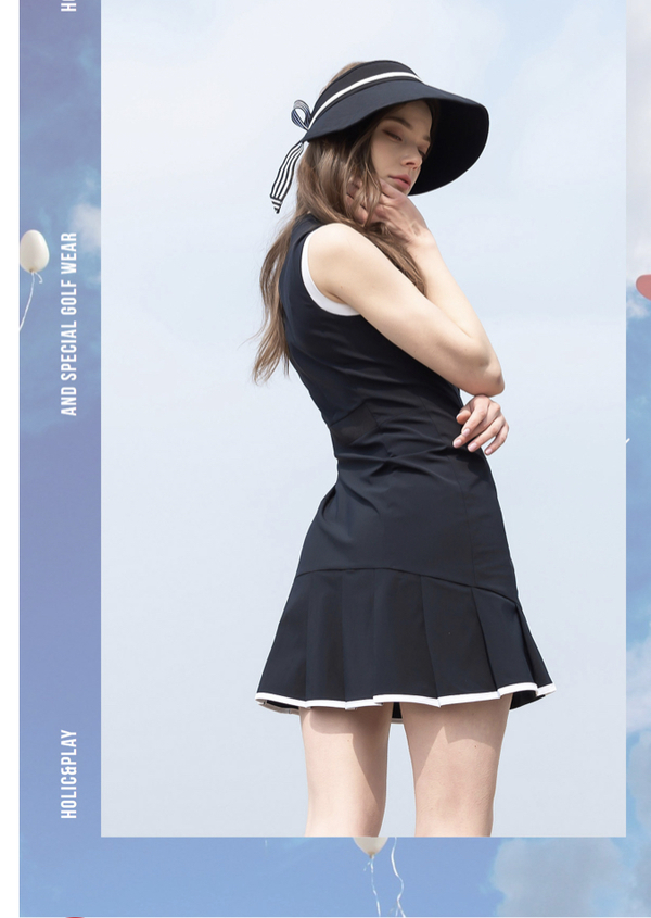 韓国DESCENTEのプリーツゴルフスカート