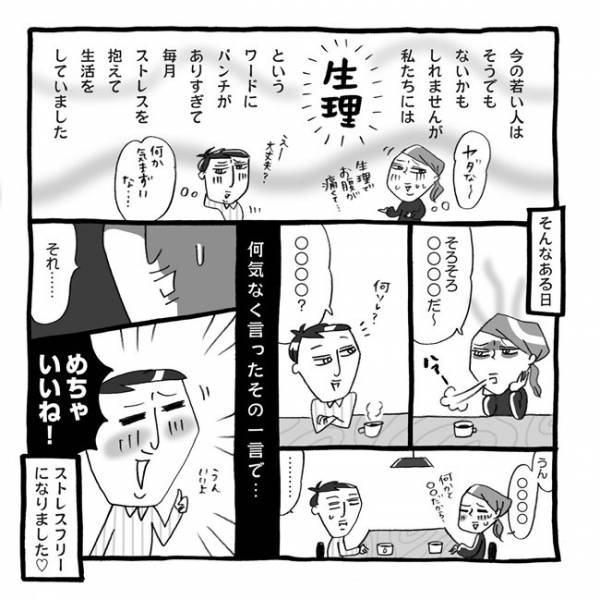 生理 を伝えづらい 魔法の言葉で彼から驚きの言葉が 体験談 年3月18日 ウーマンエキサイト 1 2