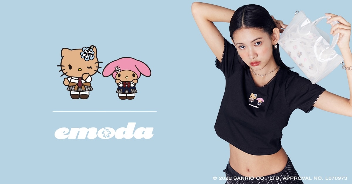 日焼けキティ＆マイメロがかわいい！ EMODAからサンリオコラボアイテム