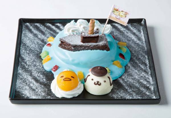 ポムポムプリンカフェ横浜店 ぐでたま 黒船が浮かぶ青い海モチーフのパンケーキなど E レシピ 料理のプロが作る簡単レシピ 1 2ページ