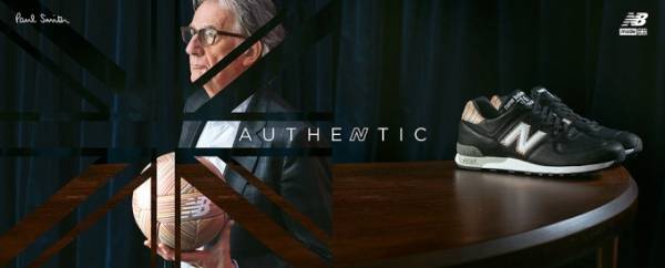 ポールスミス  ニューバランス コラボ ニューバランスxポール・スミスのコラボ、Nロゴにストライプを配した