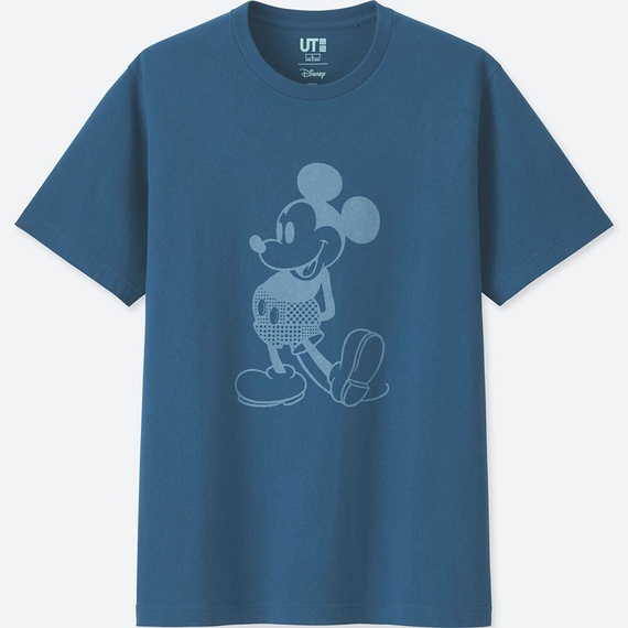 ユニクロ 藍色 ミッキー ミニーのディズニーtシャツ メンズ ウィメンズで発売 18年6月21日 ウーマンエキサイト