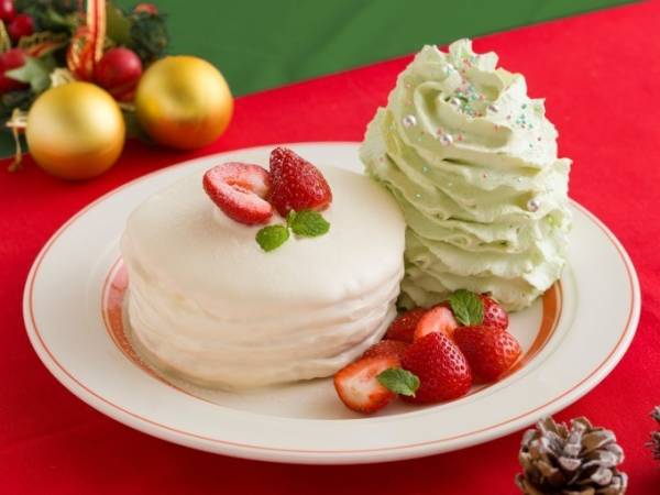 エッグスンシングス ショートケーキ がモチーフのクリスマス限定パンケーキ E レシピ 料理のプロが作る簡単レシピ 1 1ページ