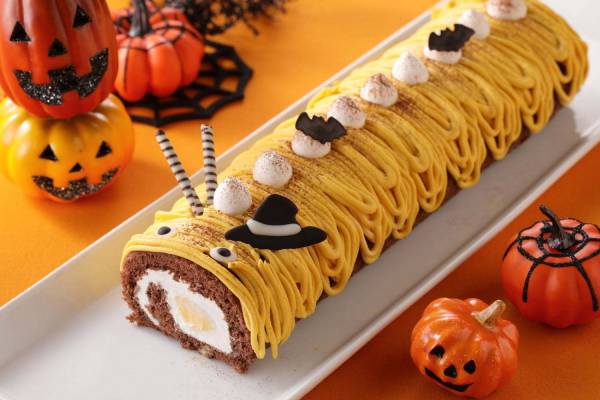 スイーツパラダイスの ハロウィン限定 スイーツ かぼちゃのロールケーキやモンスターの目玉ゼリー E レシピ 料理のプロが作る簡単レシピ 1 2ページ