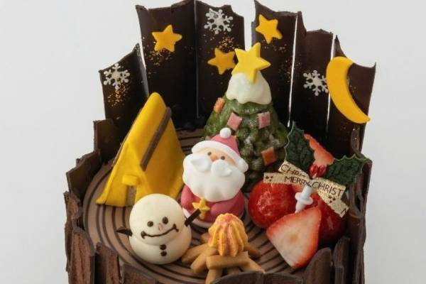 大阪新阪急ホテル21年クリスマスケーキ キャンプするサンタを描いた ストーリー仕立て のケーキ E レシピ 料理のプロが作る簡単レシピ 1 2ページ