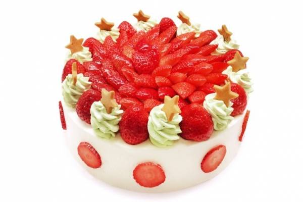 カフェコムサのクリスマス ツリーを飾った苺ショートケーキ たっぷりフルーツのカラフルケーキ E レシピ 料理のプロが作る簡単レシピ 1 2ページ