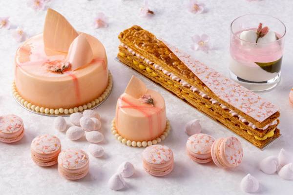 グランド ハイアット 東京の桜スイーツ 抹茶香る 新作ケーキ 桜模様 のピンクマカロン E レシピ 料理のプロが作る簡単レシピ 1 2ページ