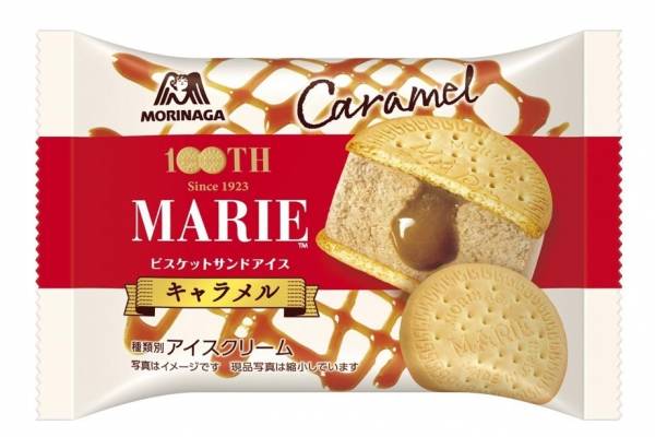 森永製菓「マリー」ビスケットサンドアイスからキャラメルの新作