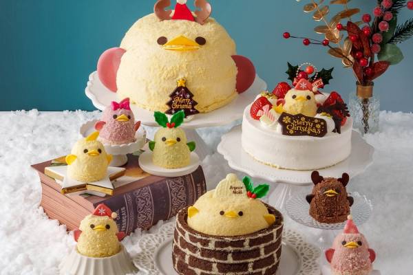 ひよこスイーツ「ぴよりん」クリスマスケーキ、“煙突”チョコスポンジ 