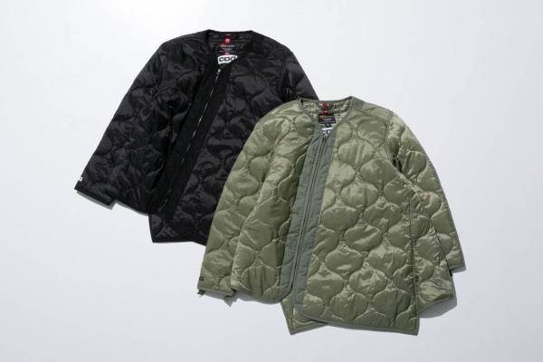 コム デ ギャルソンのCDG×アルファ インダストリーズ、斜行デザインの