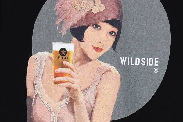 ワイルドサイド ヨウジヤマモト「サッポロ生ビール黒ラベル」コラボT