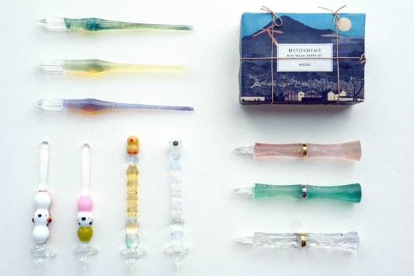 HASE 硝子工房　京都 蔦屋限定 灯り 京の夕 2025　限定品 ガラスペン 3本①_1000.jpg