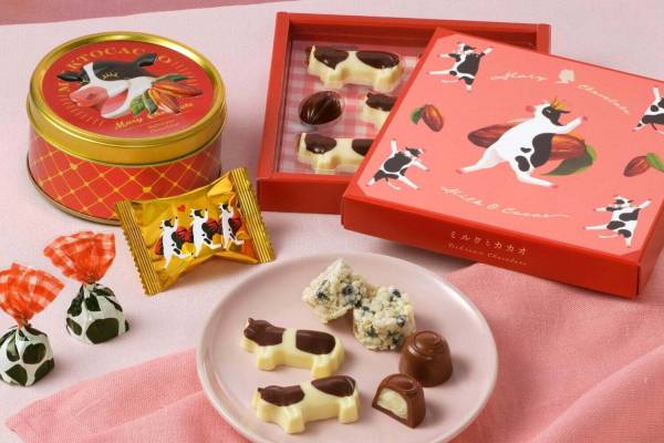 メリーチョコレート“ダンシング牛”の25年バレンタイン、牛型チョコや