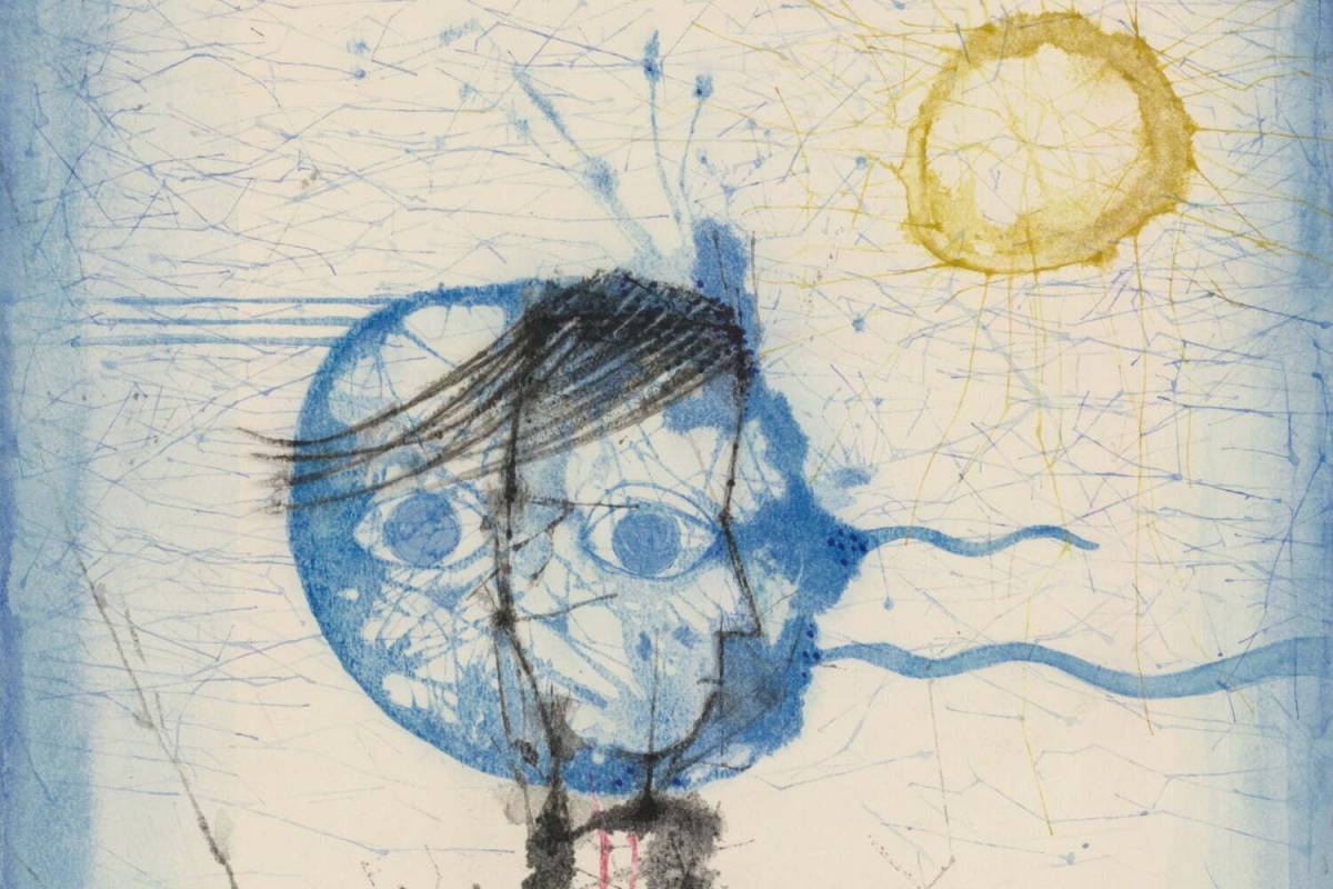 詩人まど・みちおの絵画を集めた展覧会が宇都宮美術館で、抽象画や創作