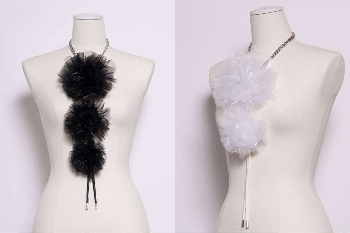 AD2022 22AW チュールボリュームフラワーハーネス 黒 AD2022 22AW チュールボリュームフラワーハーネス 黒 フラワー