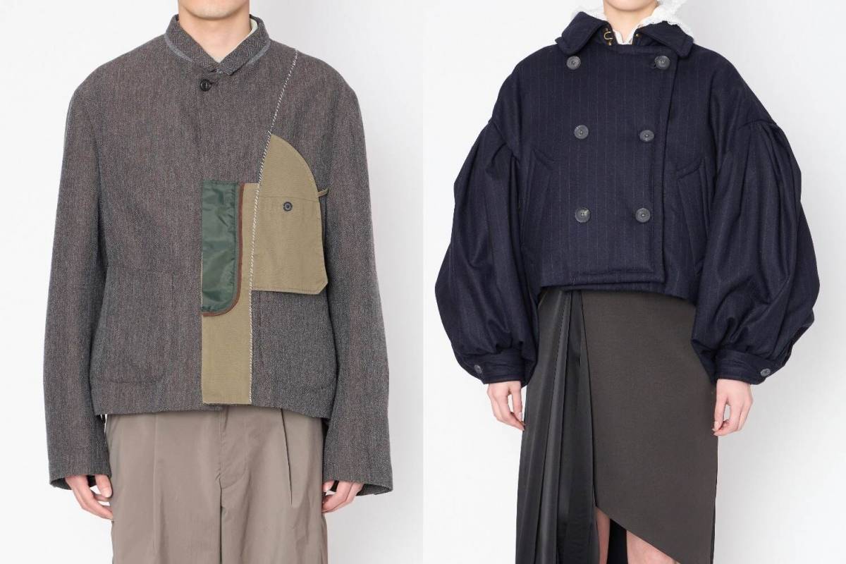 カラー“裏返し”デザインのアシンメトリーブルゾン＆ウールのボリューム
