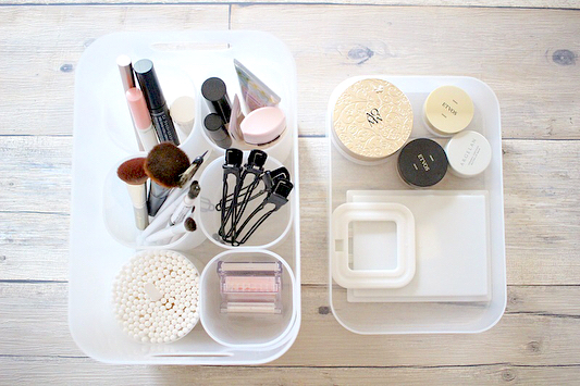 無印 セリアetc アイテムでスッキリ収納 何故か増えるメイク用品の収納特集 19年7月14日 ウーマンエキサイト 1 3