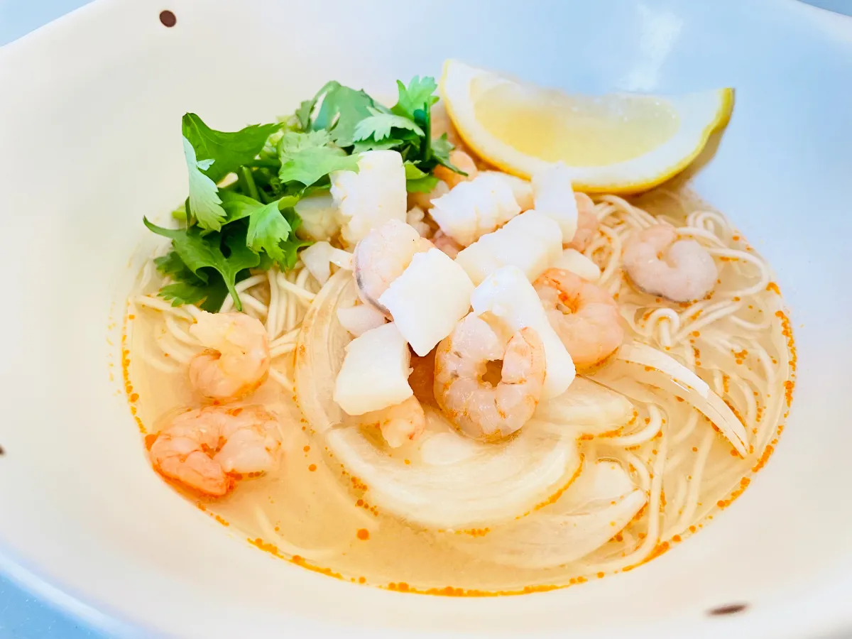 夫があっという間に完食 そうめんに『シーフードミックス』を合わせる
