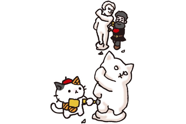 そにしけんじ先生の新キャラ「ミケニャンジェロ」誕生だニャ