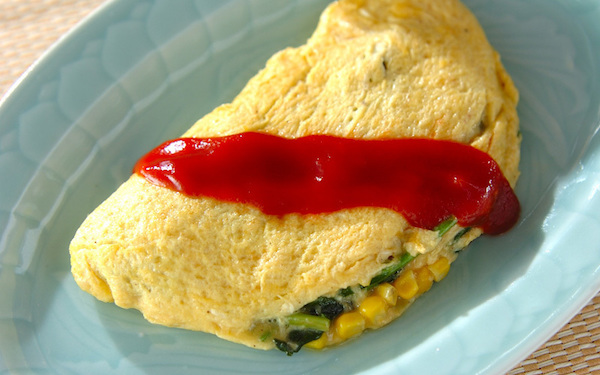 長芋の入った！ ふわふわ食感がたまらないホウレン草のオムレツ