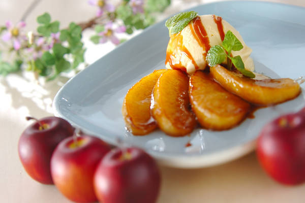 意外と簡単なおもてなしスイーツ リンゴのキャラメリゼ E レシピ 料理のプロが作る簡単レシピ 1 1ページ