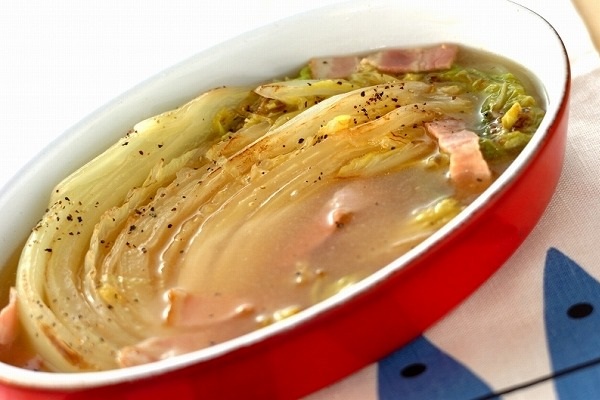 焼き白菜のスープ