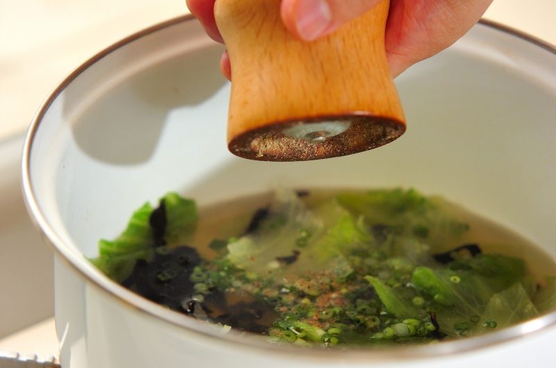 キクラゲとレタスのスープの作り方2