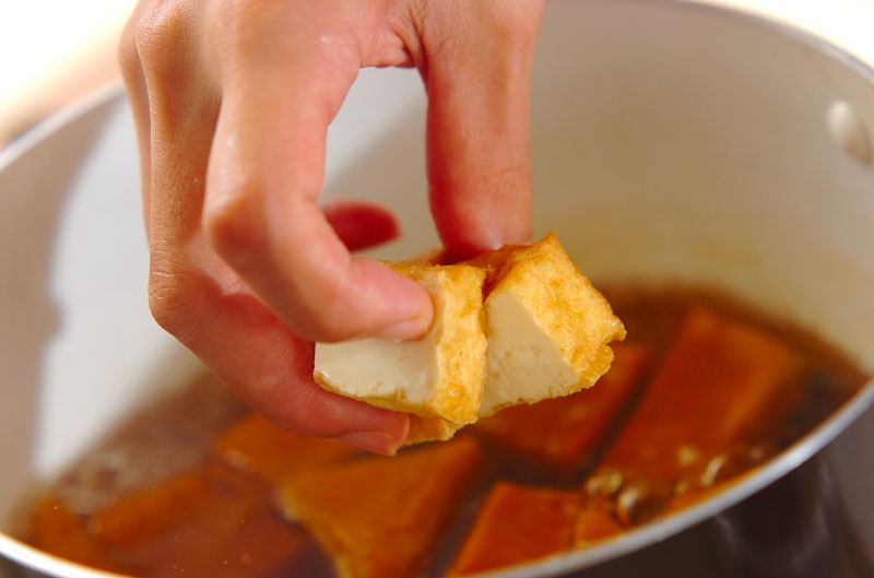 基本！かぼちゃの煮物 厚揚げも一緒に by近藤 瞳さんの作り方2