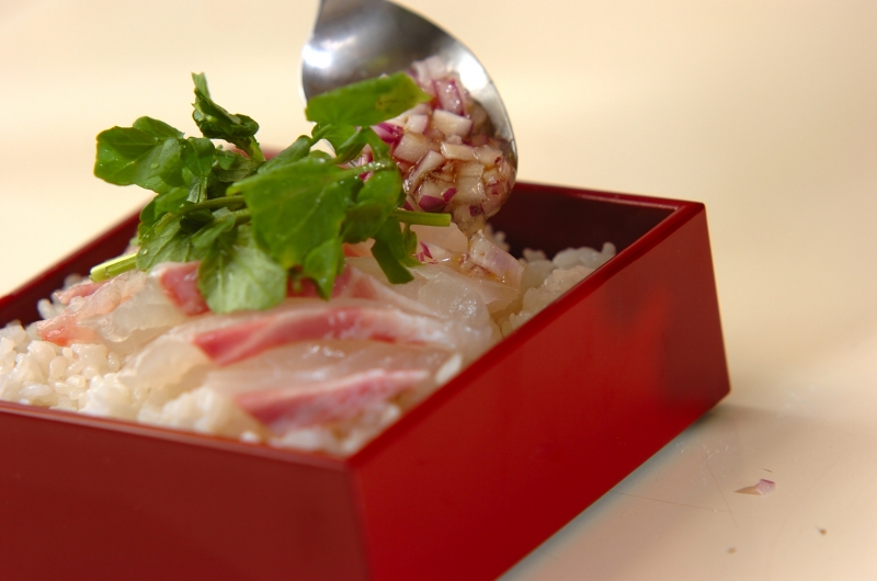 鯛のミモザ風ちらし寿司の作り方1