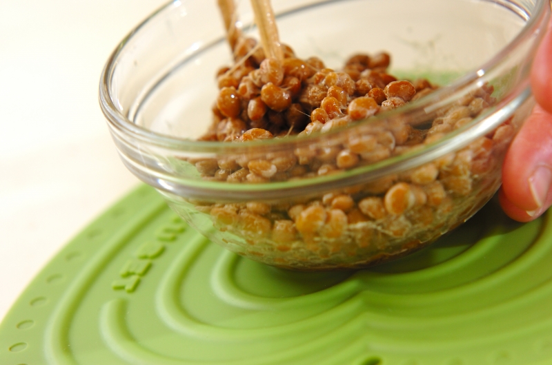 オクラと納豆の小鉢の作り方2