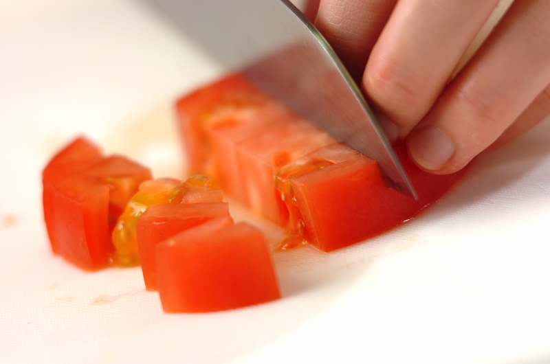 豆腐の塩麹サラダの下準備2