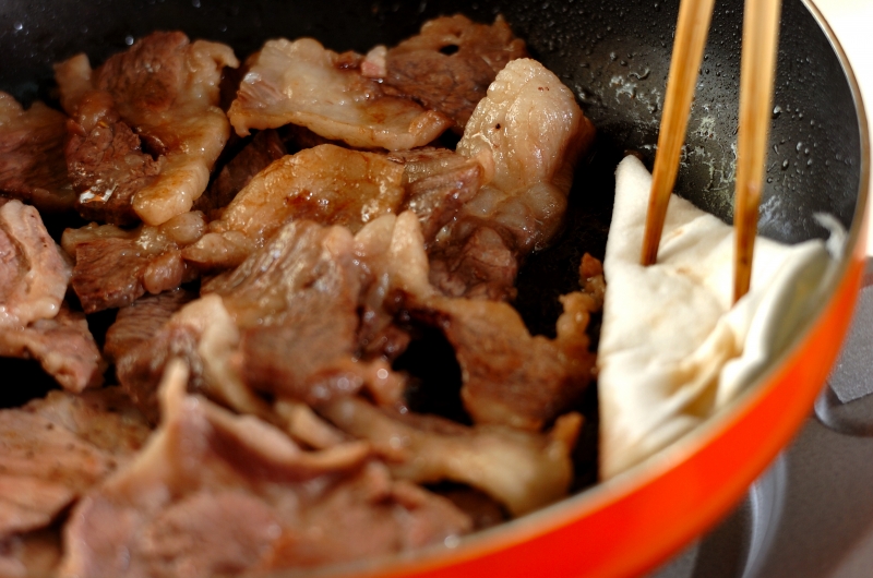 焼き肉のサンチュ巻きの作り方1